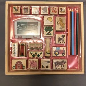 Stamp-a-scene farm set all pieces included